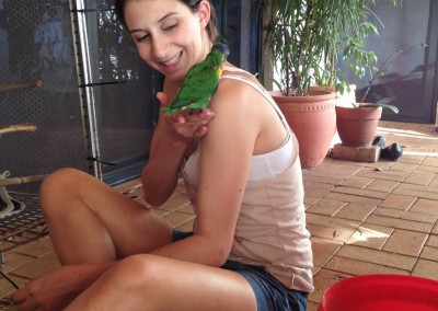 Maria and her bird